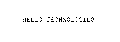 HELLO TECHNOLOGIES