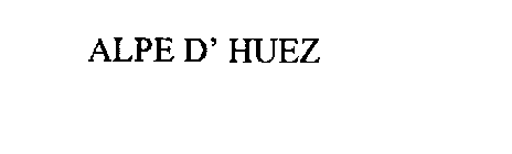 ALPE D'HUEZ