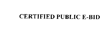 CERTIFIED PUBLIC E-BID