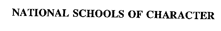 NATIONAL SCHOOLS OF CHARACTER