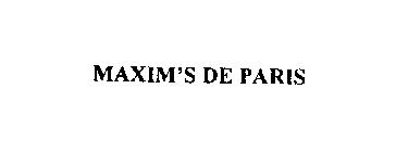 MAXIM'S DE PARIS