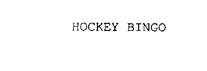 HOCKEY BINGO