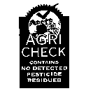 AGRI CHECK CONTAINS NO DETECTED PESTICIDE RESIDUES
