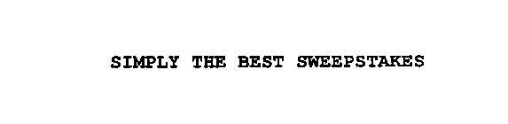 SIMPLY THE BEST SWEEPSTAKES