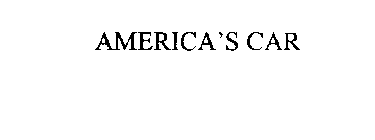 AMERICA'S CAR