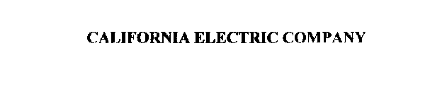 CALIFORNIA ELECTRIC COMPANY