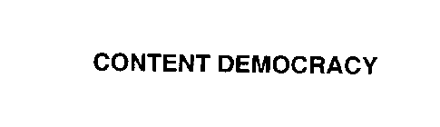 CONTENT DEMOCRACY