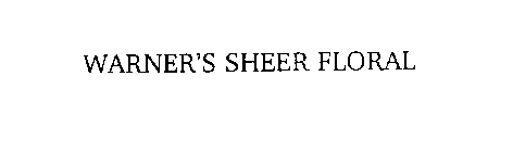 WARNER'S SHEER FLORAL