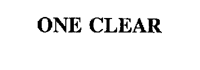 ONE CLEAR