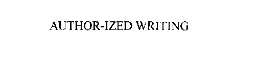 AUTHOR-IZED WRITING