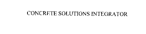 CONCRETE SOLUTIONS INTEGRATOR