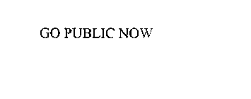 GO PUBLIC NOW