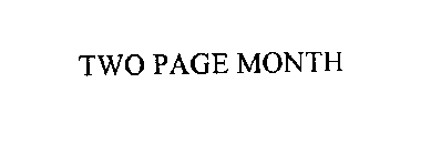 TWO PAGE MONTH
