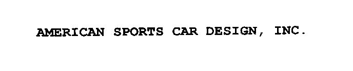 AMERICAN SPORTS CAR DESIGN, INC.