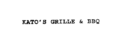 KATO'S GRILLE & BBQ