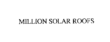 MILLION SOLAR ROOFS