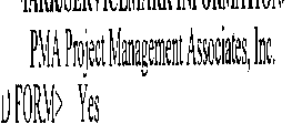 PMA PROJECT MANAGEMENT ASSOCIATES, INC.