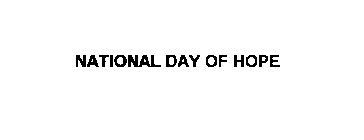 NATIONAL DAY OF HOPE
