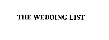THE WEDDING LIST
