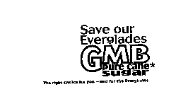 SAVE OUR EVERGLADES GMB PURE CANE * SUGAR THE RIGHT CHOICE FOR YOU - AND FOR THE EVERGLADES