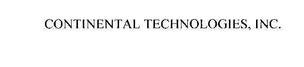 CONTINENTAL TECHNOLOGIES, INC.