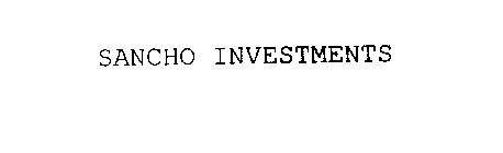 SANCHO INVESTMENTS
