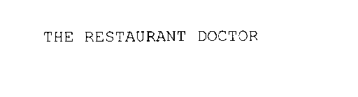 THE RESTAURANT DOCTOR