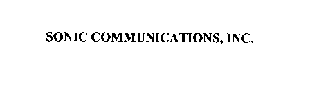 SONIC COMMUNICATIONS, INC.