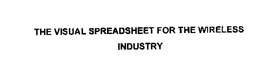 THE VISUAL SPREADSHEET FOR THE WIRELESS INDUSTRY