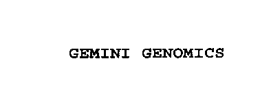 GEMINI GENOMICS