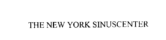 THE NEW YORK SINUSCENTER