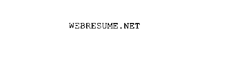 WEBRESUME.NET