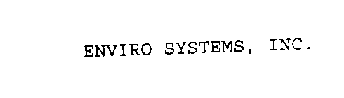 ENVIRO SYSTEMS, INC.