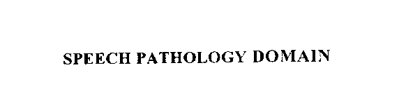 SPEECH PATHOLOGY DOMAIN