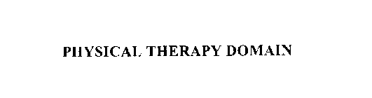 PHYSICAL THERAPY DOMAIN