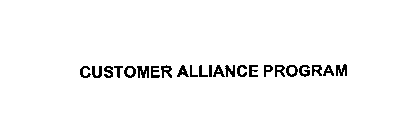 CUSTOMER ALLIANCE PROGRAM