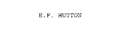 E.F. HUTTON