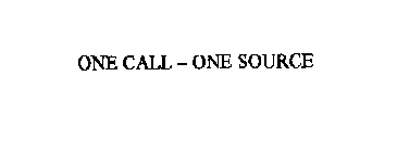 ONE CALL - ONE SOURCE