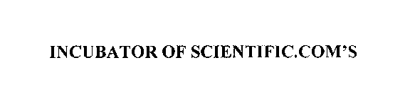 INCUBATOR OF SCIENTIFIC.COM'S