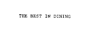 THE BEST IN DINING