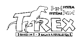 T-REX 3-IN-1 SYSTEM SYSTEME 3-EN-1 3 RAKES IN 1 - 3 BALAIS A FEUILLES EN 1