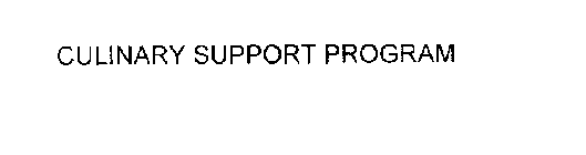 CULINARY SUPPORT PROGRAM