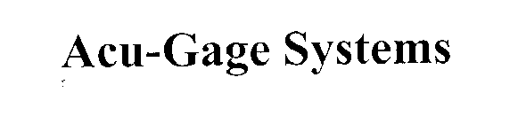 ACU-GAGE SYSTEMS
