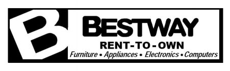 B BESTWAY RENT-TO-OWN FURNITURE APPLIANCES ELECTRONICS COMPUTERS