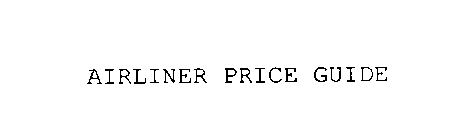AIRLINER PRICE GUIDE