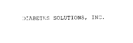 DIABETES SOLUTIONS, INC.
