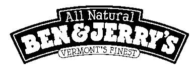 ALL NATURAL BEN & JERRY'S VERMONT'S FINEST