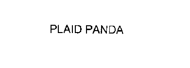 PLAID PANDA