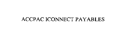 ACCPAC ICONNECT PAYABLES