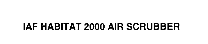 IAF HABITAT 2000 AIR SCRUBBER